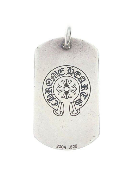 Chrome Hearts D Tag Lrg Nyc Limited You CH Plus Dog Tag Pendant Silver